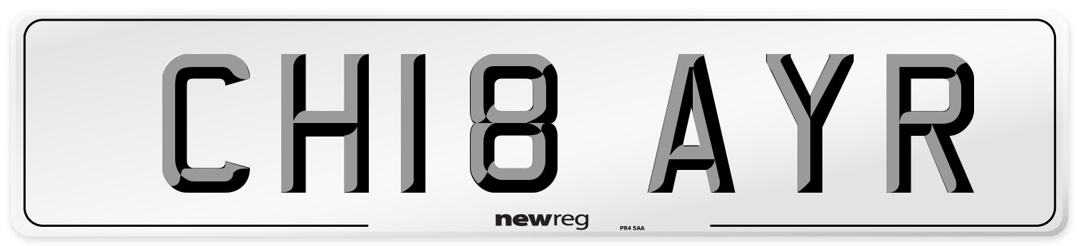 CH18 AYR Number Plate from New Reg